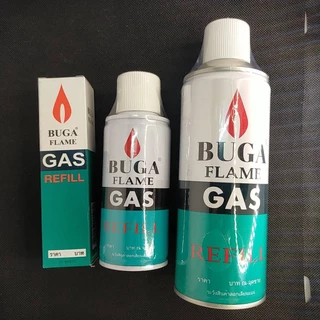 แก๊สกระป๋องเติมไฟแช็ก Buga Gas Refill แก๊สเติมไฟแช็ก แก๊สไฟแช็ก 3 ขนาด 50g / 130g / 300g
