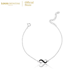 Louis Montini (Jewelry) Sterling Silver 925 Bracelet สร้อยข้อมือเงินแท้ 92.5% สร้อยข้อมือผู้หญิง รูป Infinity – LJBL02