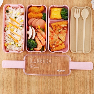 Lunch Box For Student Office Worker Compartment Double Heating Lunch Box Food Container Plastic Bento Box Storage Snacks
