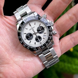 Seiko Mod Chronograph Panda. dial หน้าเดโทน่า Seiko movement VK63