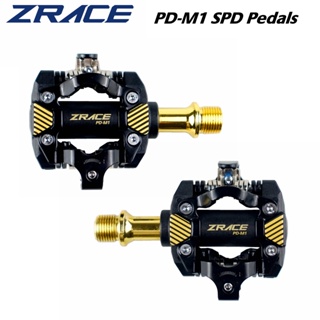 Zrace PD-M1 แป้นเหยียบ SPD - สีทอง, แป้นเหยียบล็อคตัวเอง สําหรับจักรยานเสือภูเขา 332 กรัม