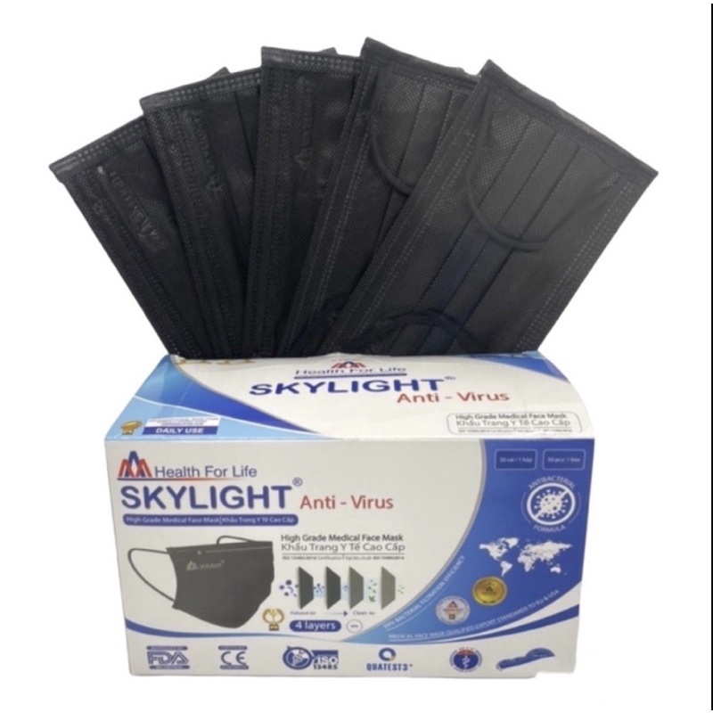 Skylight หน้ากากอนามัย 4 ชั้น เกรดโรงพยาบาล ป้องกันฝุ่น PM 2.5 หน้ากากอนามัยทางการแพทย์