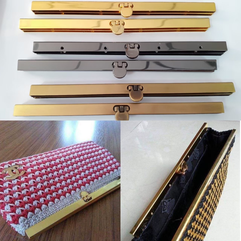 ปื้กเเป๊กปากกระเป๋าเเบบตรง 19 ซม.เเละ 11 ซม.สำหรับทำงานdiyต่างๆ