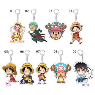 พวงกุญแจอะคริลิค จี้การ์ตูนอนิเมะ One Piece Luffy Zoro Chopper สําหรับผู้ชาย และผู้หญิง