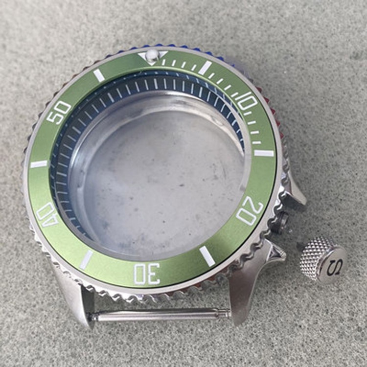 เคสนาฬิกาข้อมือสเตนเลส 41.5 มม. 3.8 ตําแหน่ง สีดํา SKX007 สําหรับ NH35 36 Movement