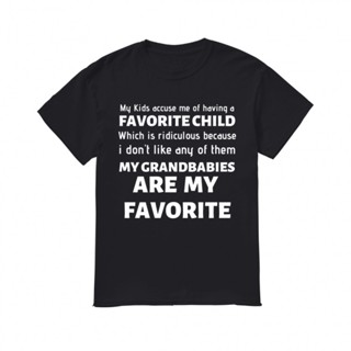 [COD] [พร้อมส่ง XS-6XL] เสื้อยืดแขนสั้น พลัสไซซ์ ลาย My Grandbabies are My Favorite ของขวัญวันเกิด สําหรับผู้ชายS-