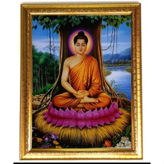 กรอบกระจกรูปภาพ พระพุทธเจ้า ขนาด 18×23 นิ้ว