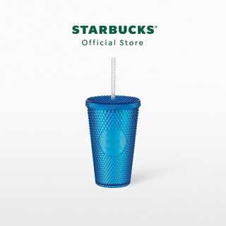 Starbucks Crystal Blue Bling Cold Cup 16oz. ทัมเบลอร์สตาร์บัคส์พลาสติก ขนาด 16ออนซ์ A9001174