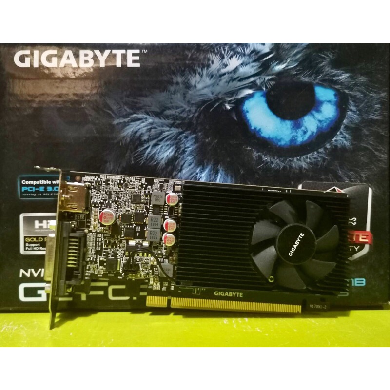 การ์ดจอ Gigabyte รุ่น Nvidia GeForce GT 1030 2GB DDR5  สำหรับใส่เคสเล็ก เคสนอน เท่านั้น (สินค้ามือสอง ไม่มีกล่อง)