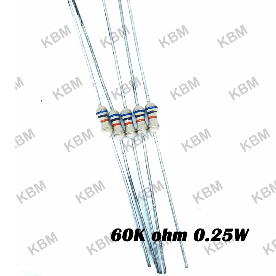 Resistor ตัวต้านทาน 60Kohm 0.25W 61Kohm 0.25W 62Kohm 0.25W 0.5W