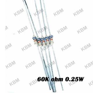 Resistor ตัวต้านทาน 60Kohm 0.25W 61Kohm 0.25W 62Kohm 0.25W 0.5W