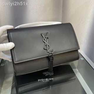 ▪❈▣♛✹﹍[Original quality with box] Saint Laurent women s leather shoulder bag, YSL new women s chain bag, messenger bag