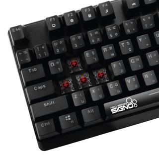 KEYBOARD (คีย์บอร์ด) SIGNOรุ่น KB-718 Mechanical (Red Switch) (EN/TH)รับประกัน2ปี