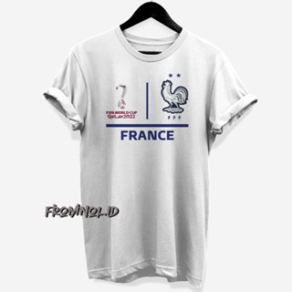 เสื้อยืด พิมพ์ลาย WORD CUP QATAR 2022 2022 CUP FRANCE