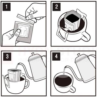 กาแฟดริป Drip coffee กาแฟดอยช้าง แบบ DRY PROCESS พร้อมดื่ม พกพาสะดวก 10 กรัม 10 ซอง