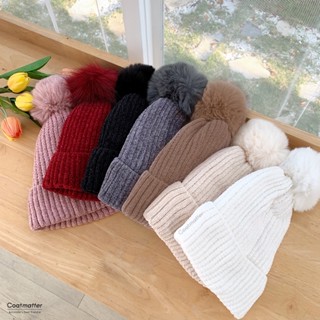 Coatmatter - Pom Pom BEANIE l หมวกไหมพรมบุขนด้านใน