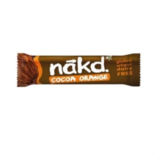 Nakd Cocoa Orange Fruit &amp; Nut Bars 140g ซีเรียลเพื่อสุขภาพ ขนมเพื่อสุขภาพ กลูเตนฟรี