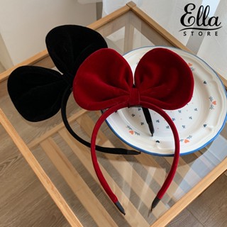 Ellastore123 ที่คาดผมหูหนู กันลื่น ปรับได้ สีพื้น สไตล์วินเทจ สําหรับตกแต่งคอนเสิร์ต ปีใหม่