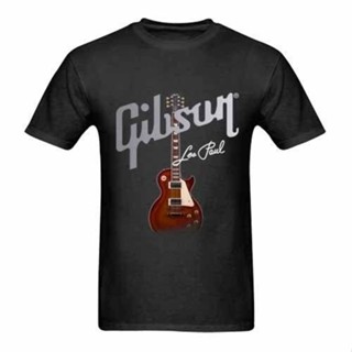 เสื้อยืดครอป [พร้อมส่ง] เสื้อยืดแขนสั้นลําลอง ผ้าฝ้าย 100% พิมพ์ลาย Gibson Guitars Les Paul พลัสไซซ์ ของขวัญวันเกิด