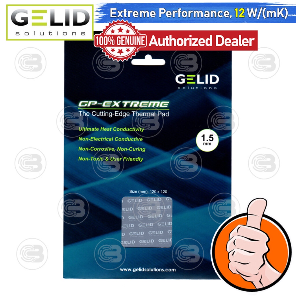 [CoolBlasterThai] GELID GP-EXTREME Thermal Pad 120x120x1.5 mm./12.0 W/mK (TP-GP01-S-C)