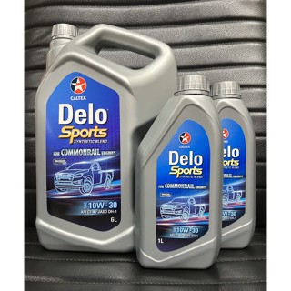 CALTEX Delo® Sports Synthetic Blend กึ่งสังเคราะห์ 10W-30 (มี 2 ขนาดให้เลือก 8 ลิตรและ 9 ลิตร)