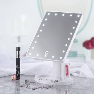 ❤️Love Sale❤️Large LED Mirror กระจกแต่งหน้าแบบมีไฟ สีขาว รุ่น XR-1608