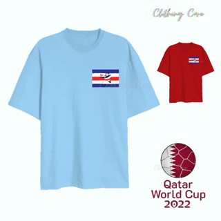 เสื้อยืด พิมพ์ลายธงชาติฟุตบอลโลก FIFA Qatar FIFA สําหรับผู้ชาย และผู้หญิง