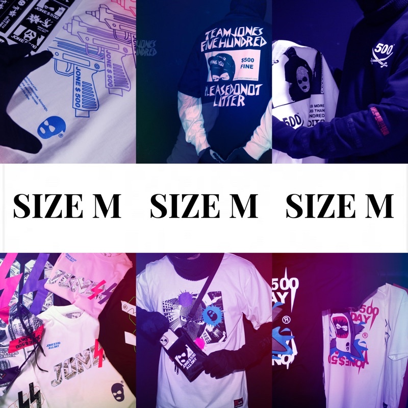 🔥SALE20%🔥🥷🏿JONE500 สีขาวไซส์M ของแท้100%❌ก่อนกดทักแชทเช็คของว่ามีพร้อมส่งมั้ย❌ ของแถมสติ๊กเกอร์และกร