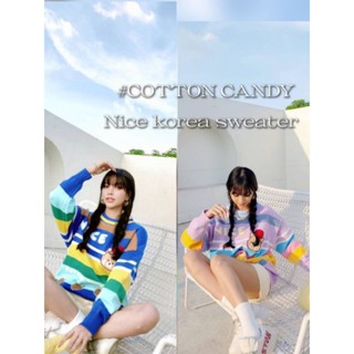 #COTTON CANDY 🍭 สเวตเตอร์สลับสีพาสเทล🧸 Nice korea