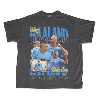 เสื้อยืด โอเวอร์ไซซ์ พิมพ์ลาย Erling Haaland ขนาดใหญ่ สไตล์ฮาลาน