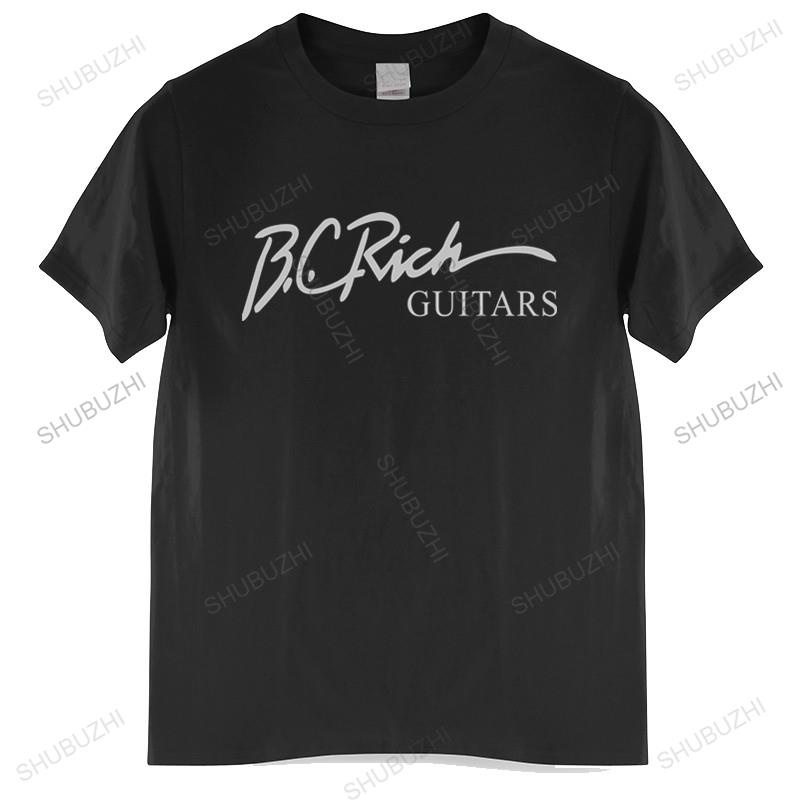 เสื้อยืดฝ้ายสำหรับหนุ่มในฤดูร้อน BC RICH GUITARS พร้อมให้เลือกหลายไซส์