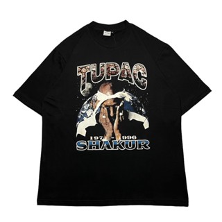 เสื้อยืด ลาย Ruthless SOECITY OVERSIZE "TUPAC SHAKUR" สีดํา