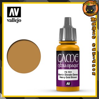 Heavy Gold Brown 17ml. Vallejo Game Color Extra Opaque สีอะคริลิคสูตรน้ำ