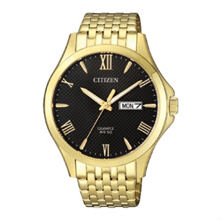 [ประกันร้าน] CITIZEN นาฬิกาข้อมือผู้ชาย รุ่น BF2022-55H Black Analog Dial Gold