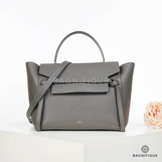 CELINE BELT BAG MINI GREY CALF GHW