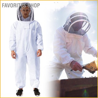 Favorites Shop Professional Bee Suit Comfortable Breathable White Double Side Large Pocket Beekeeping Outfit for Beekeeper