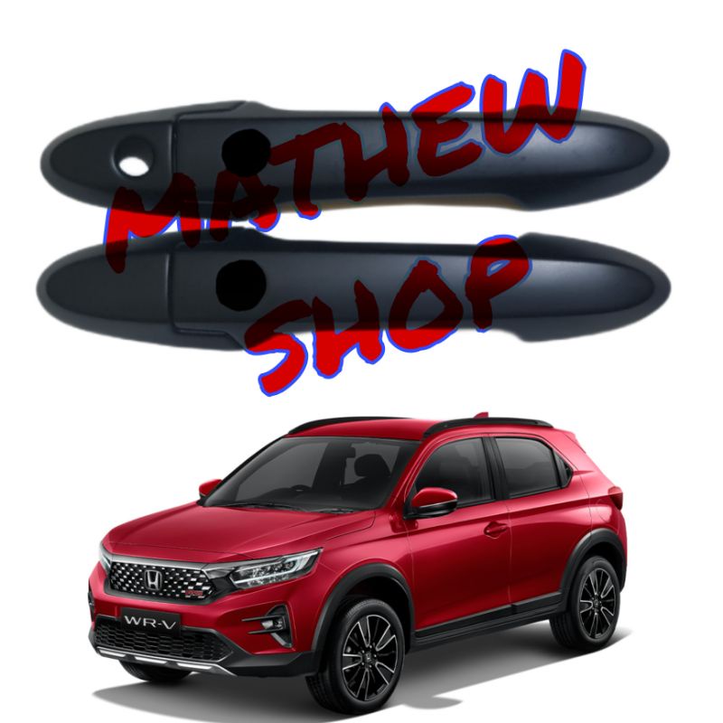 ครอบมือเปิดประตูหน้า Wrv Wr-v 2022 2023 2024 2025 สีดํา / กันรอยมือเปิดประตู Wrv 2022 สีดํา