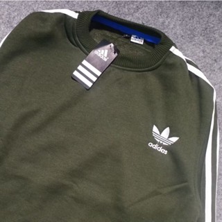 เสื้อคอกลม ADIDAS CLASSIC 3-STRIPE ARMY&lt;Unk&gt; LABEL