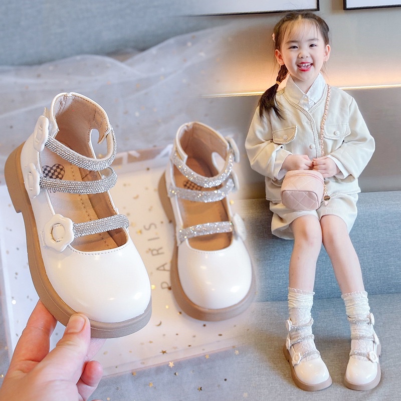 รองเท้าเด็ก ส่งจากไทย ส่งของไว ได้ของเร็ว👑สวยมงลง👑 รองเท้าคัชชูแต่งกลิตเตอร์