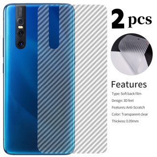 2 ชิ้น ฟิล์มกันรอยหน้าจอ คาร์บอนไฟเบอร์ แบบใส 3D สําหรับ Realme Realme GT Neo 3 Master 3T 2 GT2 Pro 7i C17 8i 8 9i 9 8 7 5 6 5i 6i C3 C11 C12 C15 C20 C21Y C25Y C21 C20A C25 C25S C30 C31 C33 C35 Narzo 20 30 X7 50 50i 30A 50A Prime  สติกเกอร์ฟิล์มด้านหลังขอ