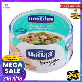 นอติลุสทูน่าชนิดก้อนในน้ำแร่ 170กรัม Nautilus Tuna Chunks in Spring Water 170g.