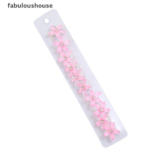 [fabuloushouse] กิ๊บติดผมถัก ลายดอกไม้ ขนาดเล็ก น่ารัก เครื่องประดับ สําหรับเด็กผู้หญิง 10 ชิ้น