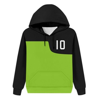 Ben 10 Reboot Ben Tennyson เสื้อกันหนาว เสื้อฮู้ดดี้ คอสเพลย์ แบบสวมหัว สตรีท ลําลอง