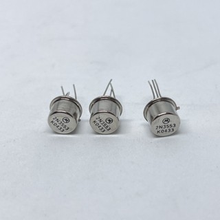 2N3553 NPN Transistor 1A 40V กระป๋องเงิน 3 ขา แพ็คละ 3 ตัว