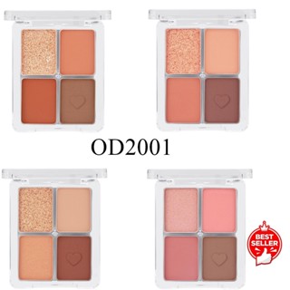 odbo ROMANTIC EYES PALETTE (OD2001) 4g.โอดีบีโอ โรแมนติก อายส์ พาเลท อายแชโดว์เนื้อแมทท์และชิมเมอร์