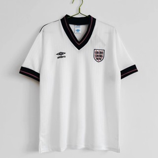 เสื้อกีฬาแขนสั้น ลายทีมชาติฟุตบอล England 1984/87 ชุดเหย้า สไตล์วินเทจ ไซซ์ S-XXL