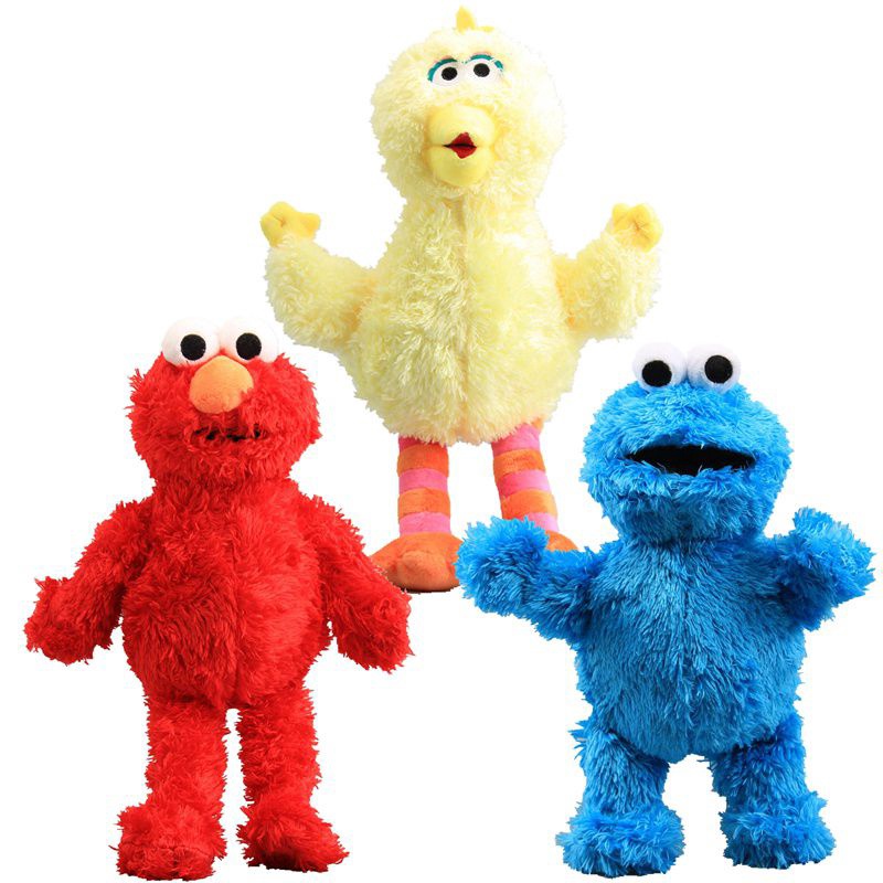 ใหม่ ตุ๊กตานุ่ม รูปการ์ตูน Sesame Street Elmo และ Cookie Monster ขนาดใหญ่ 30 ซม. ของเล่นสําหรับเด็ก