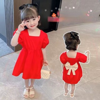 ชุดเดรสเด็กผู้หญิง สไตล์ฝรั่ง เดรสเจ้าหญิงเกาหลี Summer Cotton Dress / กลับด้านได้