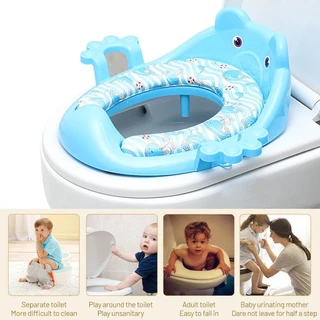 👶พร้อมส่ง👶ฝารองนั่งชักโครกเด็ก ที่รองชักโครกเด็ก ชักโครกเด็ก เอาแขนมา เพิ่มขนาด pp วัสดุ