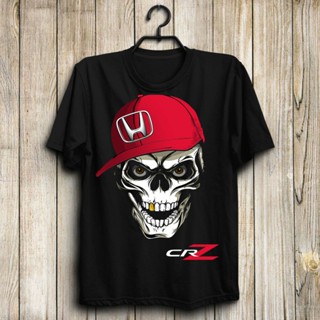 [COD] {พร้อมส่ง เสื้อยืดแขนสั้น ลาย Honda Crz Skull Us สีดํา พลัสไซซ์ ของขวัญวันเกิด สําหรับผู้ชาย XS-6XLS-5XL